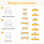 217*141*85 Chenille Two-Seater With Footstool Double Bag Indoor Double Sofa - 2+1