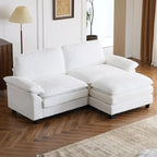 217*141*85 Chenille Two-Seater With Footstool Double Bag Indoor Double Sofa - 2+1