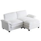 217*141*85 Chenille Two-Seater With Footstool Double Bag Indoor Double Sofa - 2+1