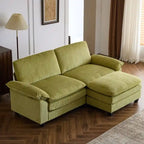 217*141*85 Chenille Two-Seater With Footstool Double Bag Indoor Double Sofa - 2+1