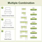 217*141*85 Chenille Two-Seater With Footstool Double Bag Indoor Double Sofa - 2+1