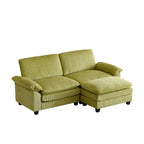 217*141*85 Chenille Two-Seater With Footstool Double Bag Indoor Double Sofa - 2+1