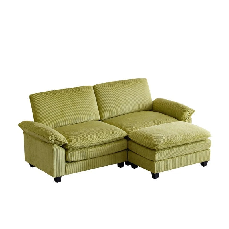 217*141*85 Chenille Two-Seater With Footstool Double Bag Indoor Double Sofa - 2+1