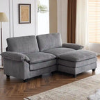 217*141*85 Chenille Two-Seater With Footstool Double Bag Indoor Double Sofa - 2+1