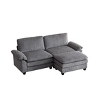 217*141*85 Chenille Two-Seater With Footstool Double Bag Indoor Double Sofa - 2+1