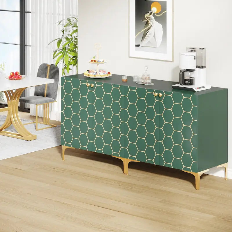 Modern Buffet Sideboard Cabinet with Storage for Dining Room (Set of 2)