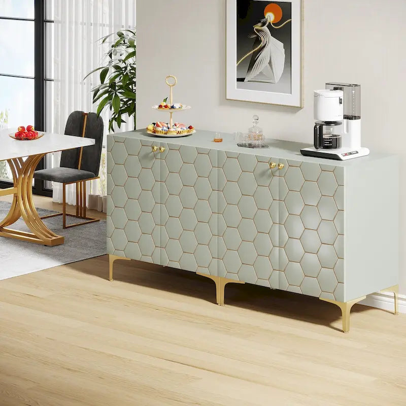 Modern Buffet Sideboard Cabinet with Storage for Dining Room (Set of 2)