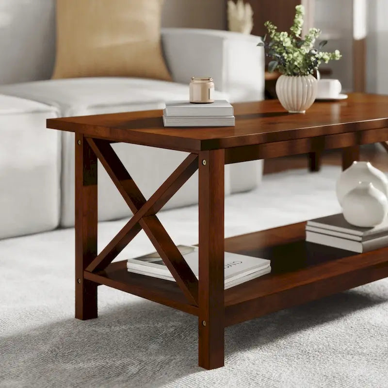 Solid Wood Traditional Farmhouse Coffee Table