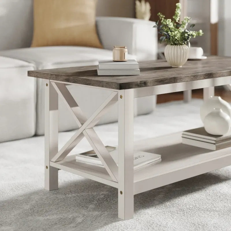 Solid Wood Traditional Farmhouse Coffee Table