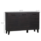HOMCOM Kitchen Sideboard, Buffet Cabinet with Adjustable Shelf, Coffee Bar for Living Room, Dining Room