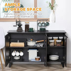 HOMCOM Kitchen Sideboard, Buffet Cabinet with Adjustable Shelf, Coffee Bar for Living Room, Dining Room