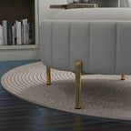 SEYNAR Contemporary Tufted Velvet Swivel Club Chair with Ottoman Set
