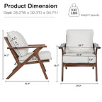 Accent Chair Living Room Chairs Mid Century Modern Chair Leisure Side Reading Arm Chair