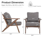 Accent Chair Living Room Chairs Mid Century Modern Chair Leisure Side Reading Arm Chair