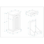 1-Drawer, 1-Compartment Tilt-Out Trash Cabinet - Kitchen Trash Cabinet