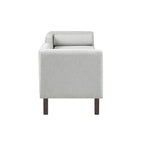 Upholstered Accent Bench with Unique Cutout Open Back