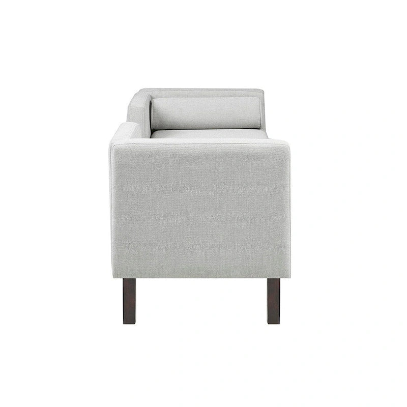 Upholstered Accent Bench with Unique Cutout Open Back