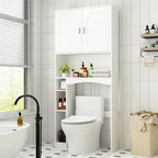 Over The Toilet Cabinet, Double Door Bathroom Storage Organizer - 31.5x70.9