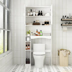 Over The Toilet Cabinet, Double Door Bathroom Storage Organizer - 31.5x70.9