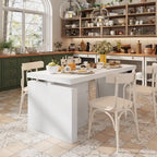70.9 W Dining Table White Adjustable Workstation Modern Office Desk