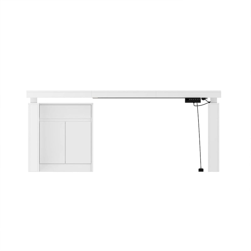 70.9 W Dining Table White Adjustable Workstation Modern Office Desk