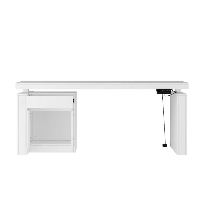 70.9 W Dining Table White Adjustable Workstation Modern Office Desk