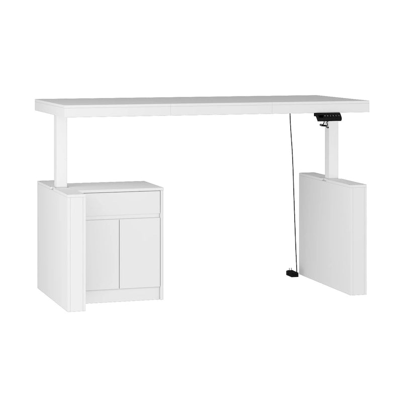 70.9 W Dining Table White Adjustable Workstation Modern Office Desk