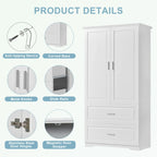 Bathroom Storage Cabinet with Two Doors Two Drawers