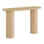 Edo Contemporary Oak-Finished Sofa Table with Sturdy Column Base by iNSPIRE Q Modern