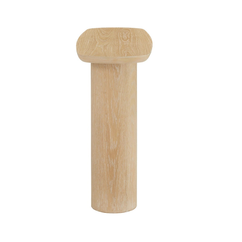 Edo Contemporary Oak-Finished Sofa Table with Sturdy Column Base by iNSPIRE Q Modern