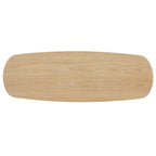 Edo Contemporary Oak-Finished Sofa Table with Sturdy Column Base by iNSPIRE Q Modern