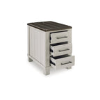 Signature Design by Ashley Darborn Gray/Brown Chairside End Table - 17.75W x 24D x 24H