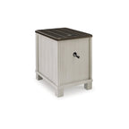 Signature Design by Ashley Darborn Gray/Brown Chairside End Table - 17.75W x 24D x 24H
