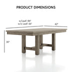Jusk Rustic Grey Wood 5-Piece Dining Table Set by Furniture of America