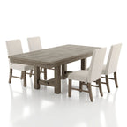 Jusk Rustic Grey Wood 5-Piece Dining Table Set by Furniture of America