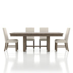 Jusk Rustic Grey Wood 5-Piece Dining Table Set by Furniture of America