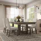 Jusk Rustic Grey Wood 5-Piece Dining Table Set by Furniture of America