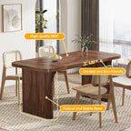 62-inch Rectangular Dining Table for 4-6, Modern Simple Kitchen Dinner Tables for Dining Room
