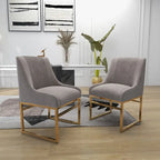 SEYNAR Contempoary Velvet Dining Chair with Metal Frame Legs, set of 8