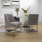 SEYNAR Contempoary Velvet Dining Chair with Metal Frame Legs, set of 8