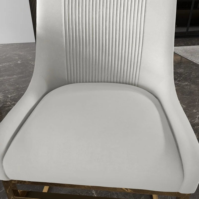 SEYNAR Contempoary Velvet Dining Chair with Metal Frame Legs, set of 8