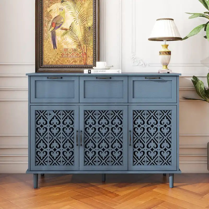 3 Door 3 Drawer Cabinet American Furniture Suitable for Living Room