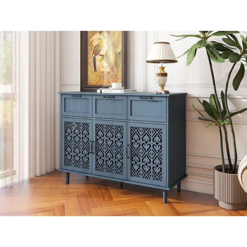 3 Door 3 Drawer Cabinet American Furniture Suitable for Living Room