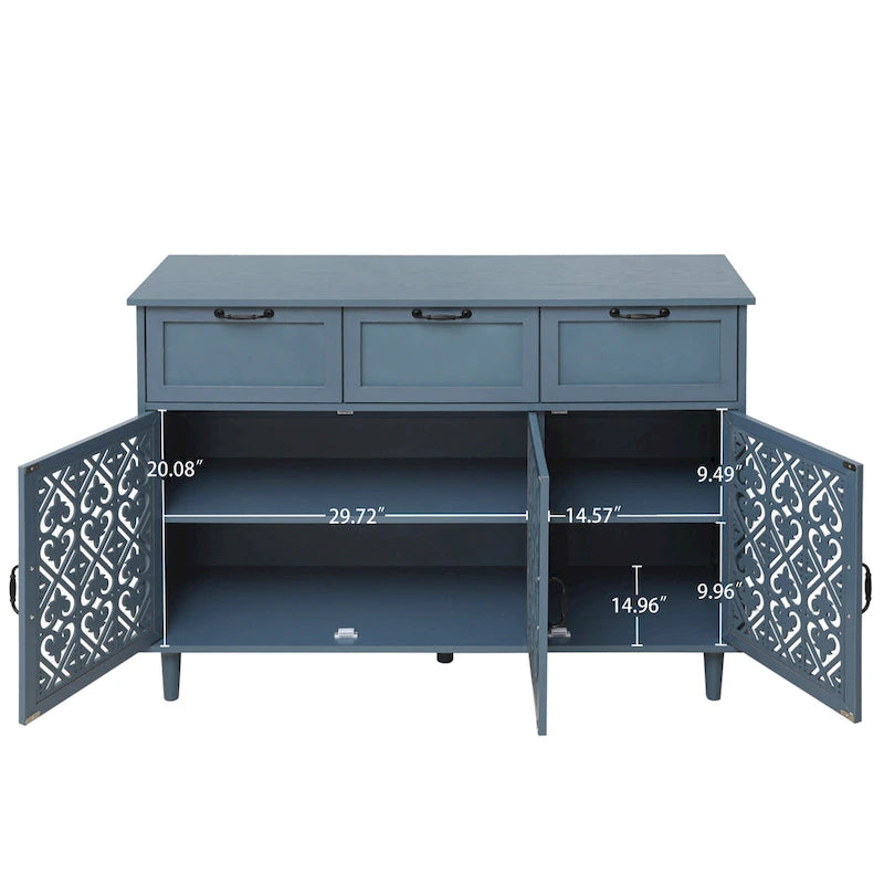3 Door 3 Drawer Cabinet American Furniture Suitable for Living Room