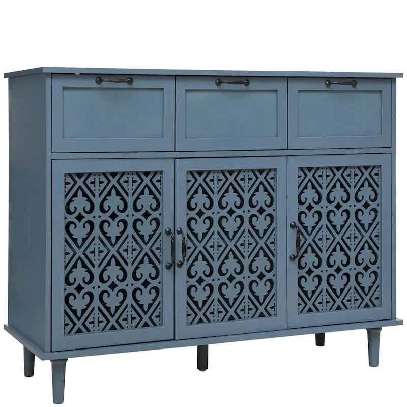 3 Door 3 Drawer Cabinet American Furniture Suitable for Living Room