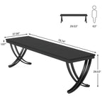 78.74  Extra Long Double Computer Desk with Unique Metal Legs for Home Office