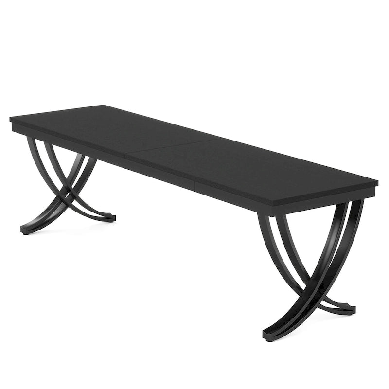 78.74  Extra Long Double Computer Desk with Unique Metal Legs for Home Office