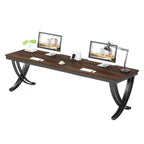78.74  Extra Long Double Computer Desk with Unique Metal Legs for Home Office