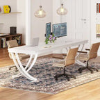 78.74  Extra Long Double Computer Desk with Unique Metal Legs for Home Office