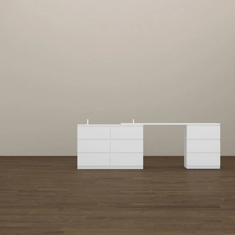 Makeup Table Chic Vanity Dresser Combo: Spacious Multi-Drawer Design